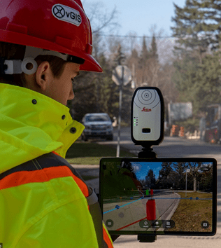Mobile GIS Technology with a display of underground utility cables and pipe networks