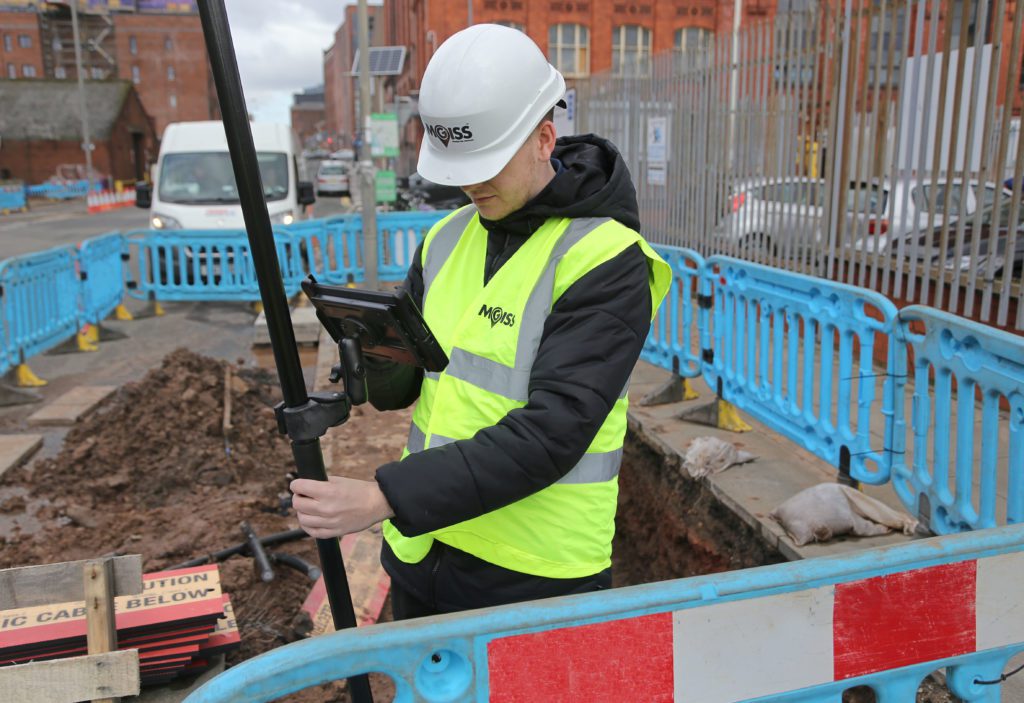MGISS Engineer surveying on site