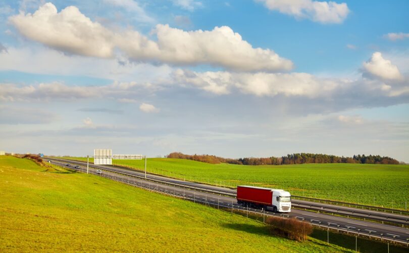 rural landscape with a motorway